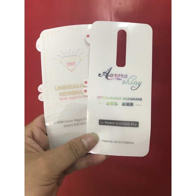 Miếng dán PPF Xiaomi K20/ K20 Pro/ Mi 9T/ Mi 9T Pro Mặt trước, Mặt sau Bảo vệ máy siêu tốt