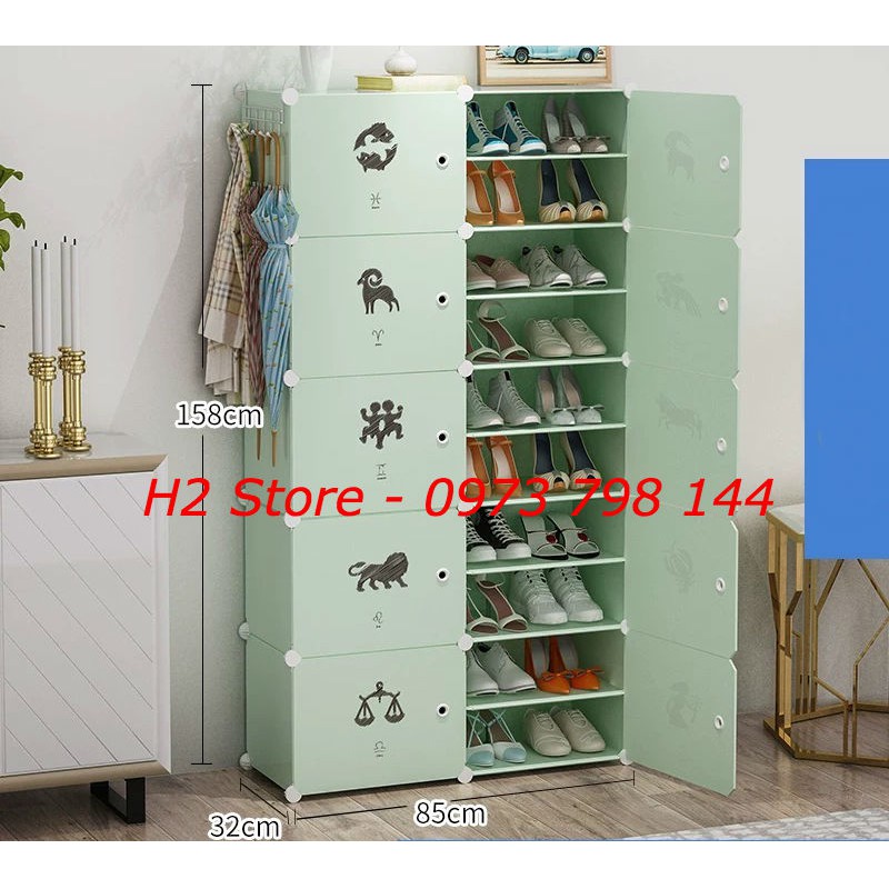 TỦ ĐỂ GIÀY BỘ CỐM CỬA CUNG HOÀNG ĐẠO 20 Ô (chia ô) ĐA NĂNG THÔNG MINH