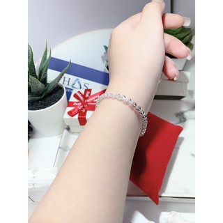 Lắc tay bạc H.A.S dáng đuôi phụng 3li - HLT64