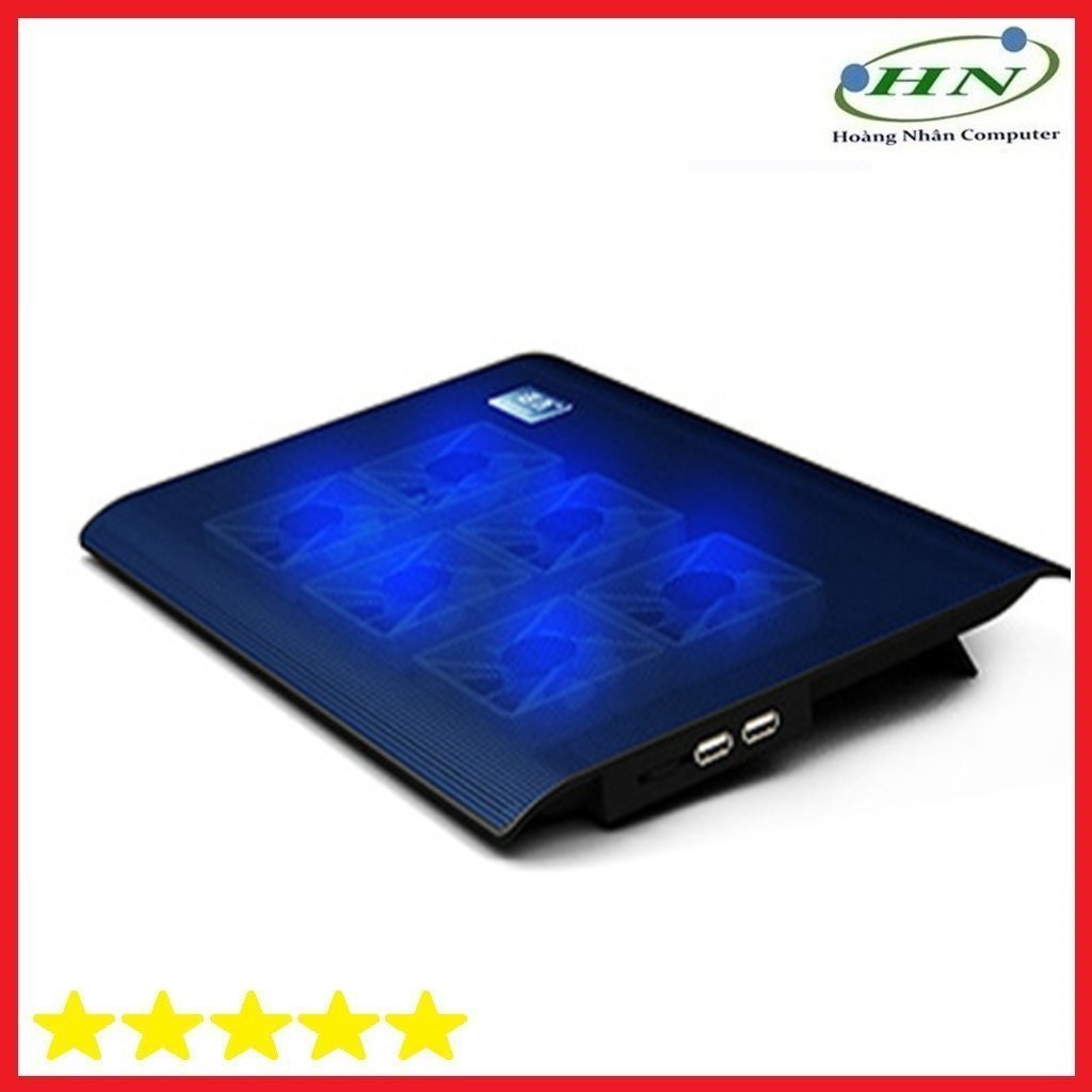 [Mã SKAMSALE03 giảm 10% đơn 200k] Đế tản nhiệt Laptop L112 - 6 quạt cực mạnh, chạy cực êm, đèn xanh dịu mắt.