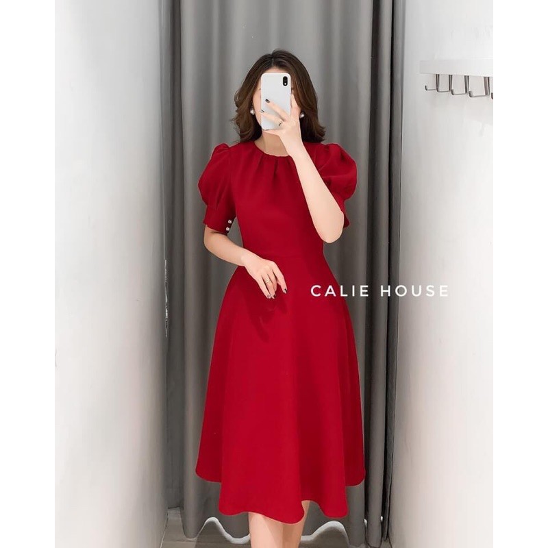 ⚡️BÁN SỈ⚡️Đầm xoè A 2 màu tay bồng