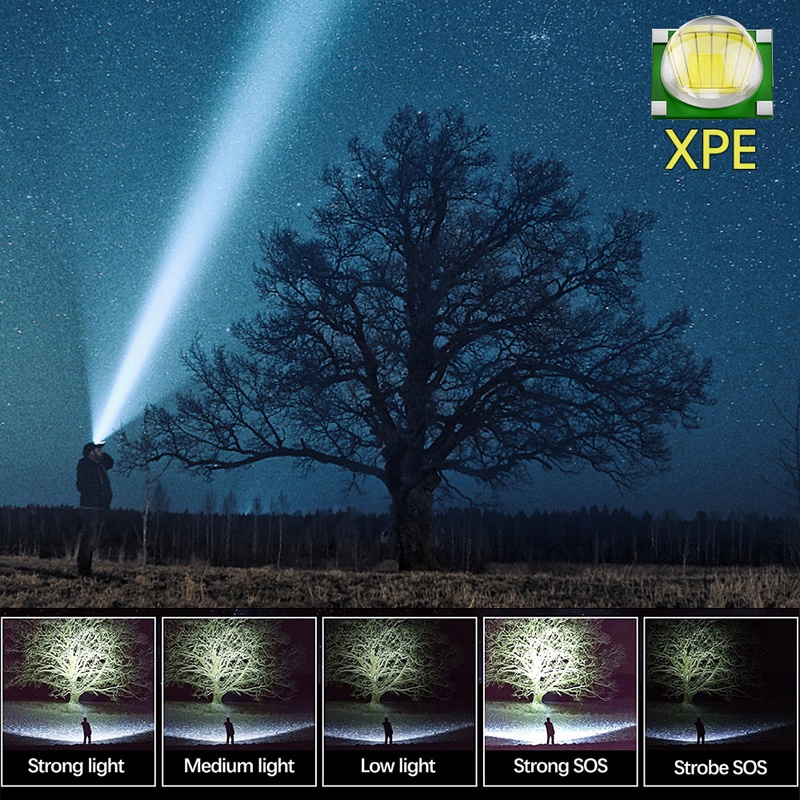 Đèn Pin Bóng Led Xenon Siêu Sáng Có Thể Sạc Lại Tiện Dụng