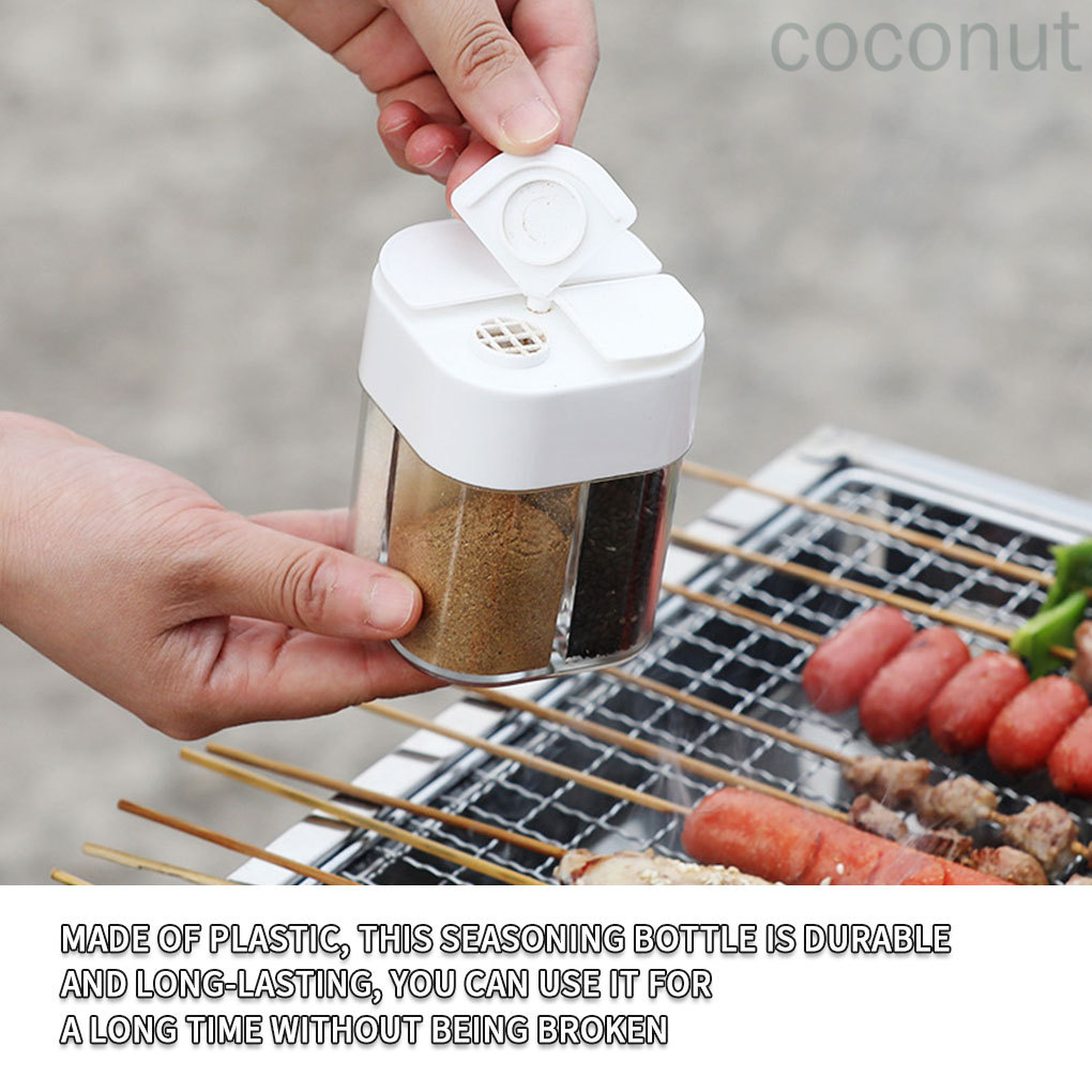 Lọ Rắc Gia Vị Bằng Nhựa Trong Suốt 4 Ngăn