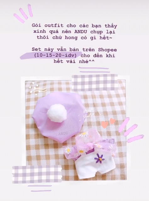 Outfit cho doll 10-15-20-idv  quần áo cho búp bê idol Hàn Quốc