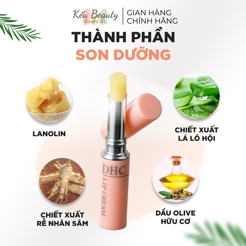 Son dưỡng môi DHC Lip Cream Không Màu giữ ẩm dưỡng môi sáng hồng 1.5g