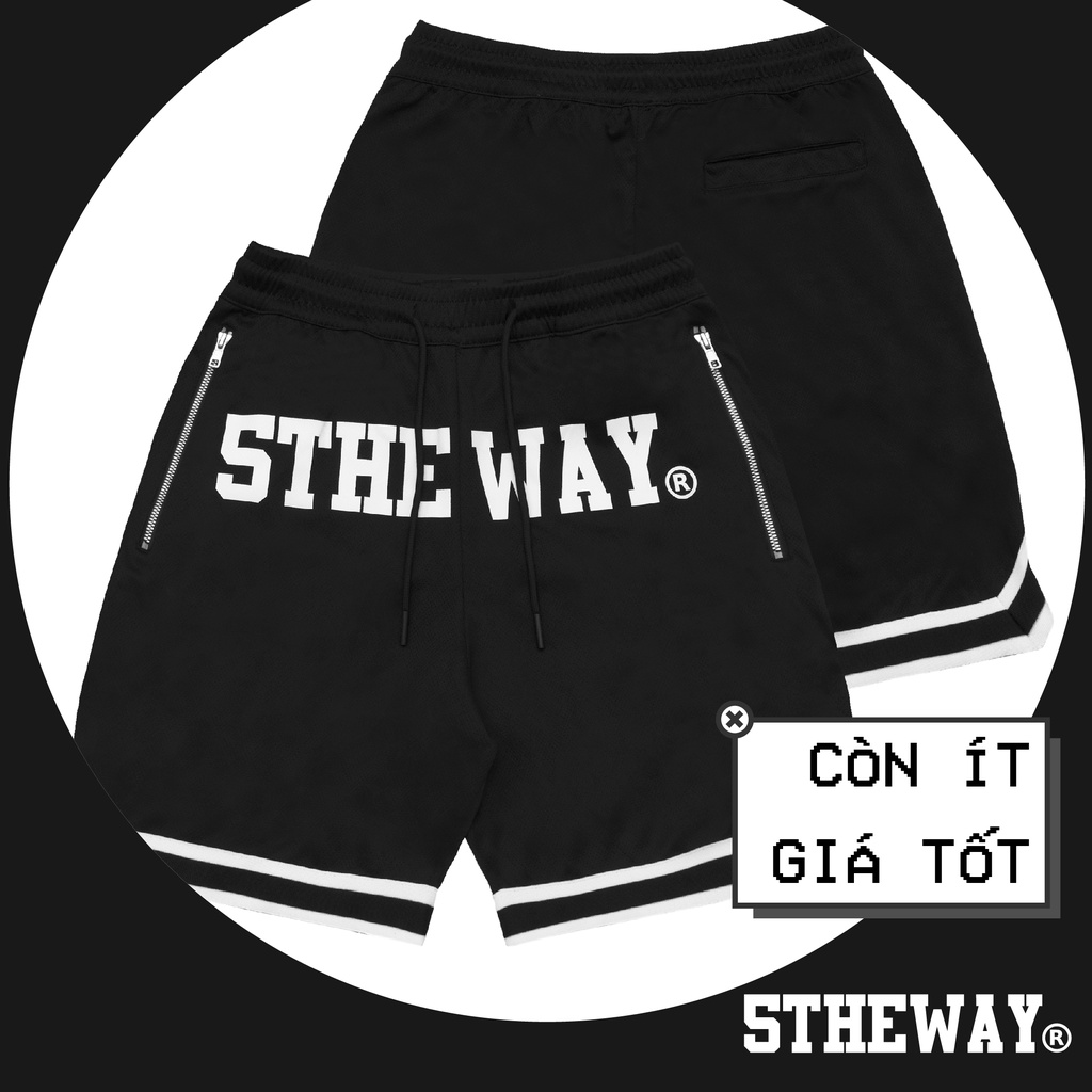 5THEWAY® BASKETBALL MESH SHORT™ in BLACK aka Quần Short Màu Đen.