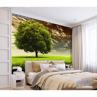 Tranh dán tường 3D tranh trang trí cây cổ thụ xanh BINBIN PC26 (Không phai màu)