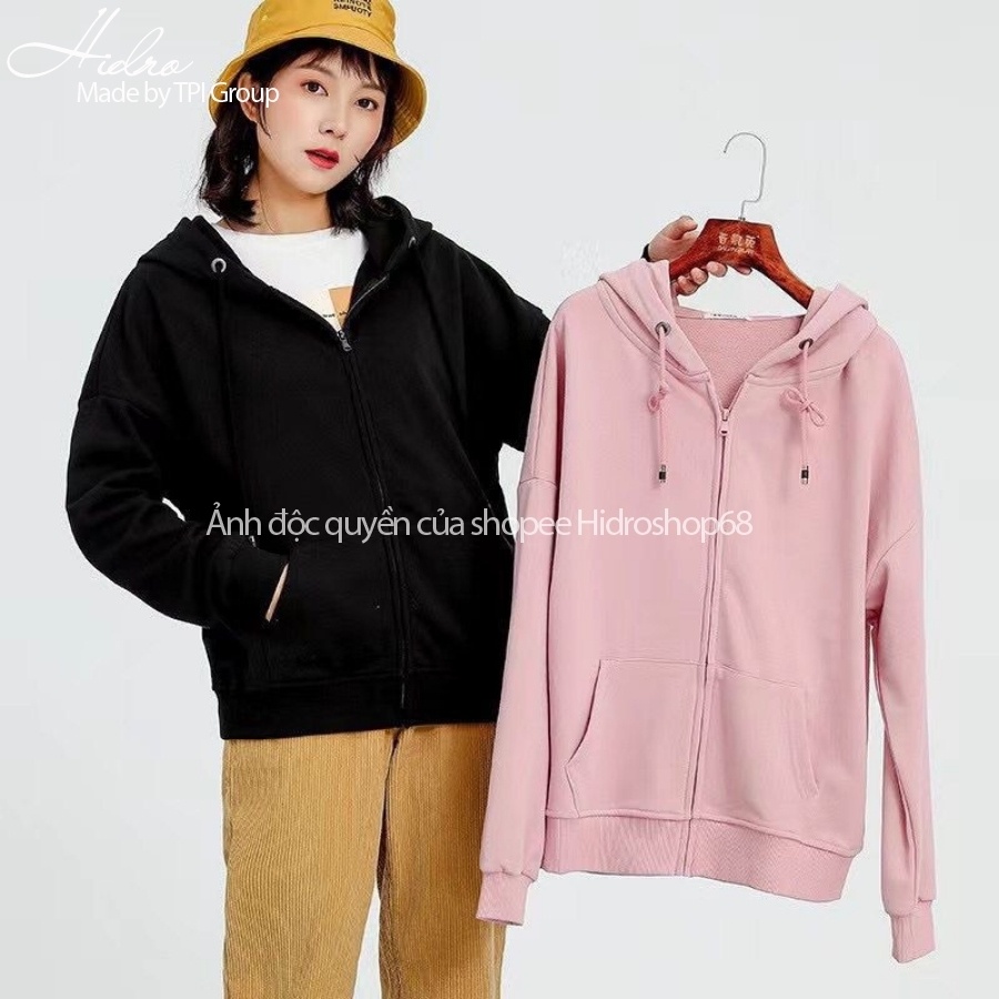 Áo Khoác Nỉ Hoodie Unisex Nỉ Da Cá Cao Cấp Form Rộng Phong Cách Ulzzang