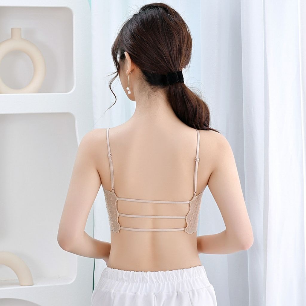 Áo bra nữ ren 2 dây sexy, áo lót su mềm mại không gọng mặc mát đẹp và gợi cảm JOCOSI B8985