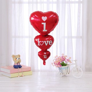 Bóng bay hình trái tim 3 tầng ( có chữ i love you loại to) trang trí phòng cưới, sinh nhật