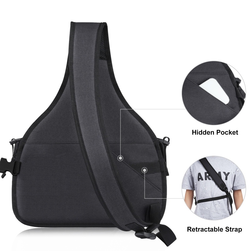 PULUZ Triangle Style SLR Camera Bag Sling Waterproof Backpack Shoulder Messenger Bags with Removable Lens Bag