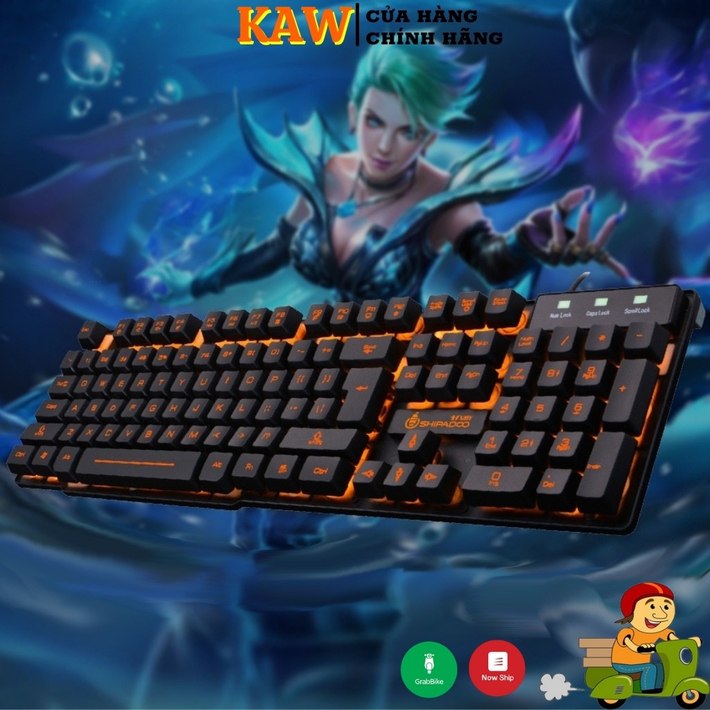 Bàn Phím Giả Cơ Gaming K600 Chuyên Game, LED Màu Sáng , Phím Phủ Nhám Gõ Siêu Nhạy