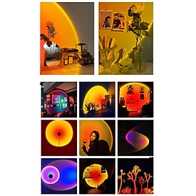 Đèn Hoàng Hôn, Sunset,Tích Hợp 4 Màu Trong 1 Đèn chiếu cầu vồng trang trí, chụp hình., quay video