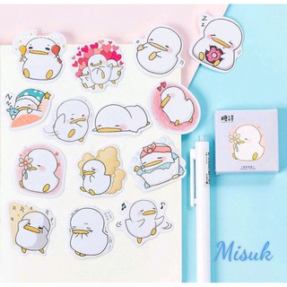 Hộp 45 sticker / nhãn dán hình chú vịt cute