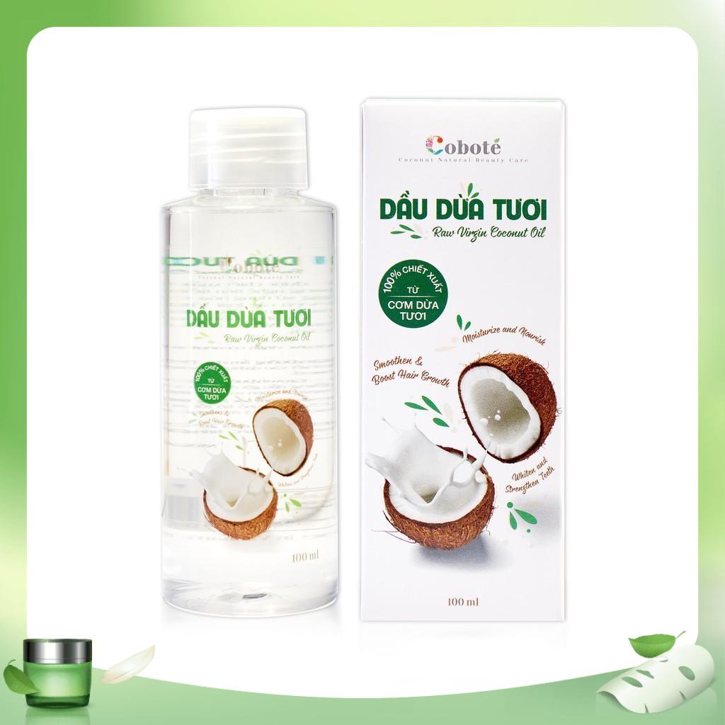 Dầu dừa tươi đa năng Coboté 100ml - Chiết xuất 100% cơm dừa tươi