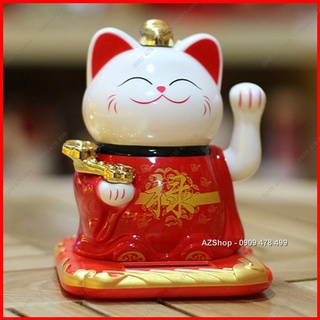 Mèo Thần Tài May Mắn Vẫy Tay Năng Lượng MT - Cao 8cm - 6529x