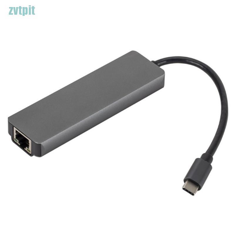 [ZVT] 5 in 1 USB Type C Hub Hdmi 4K USB C Hub to Gigabit Ethernet Rj45 Lan Adapter  PT
