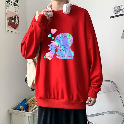 Áo Sweater nỉ quang unisex dài tay Doremon Tán Gái AS17 [ FREESHIP ]