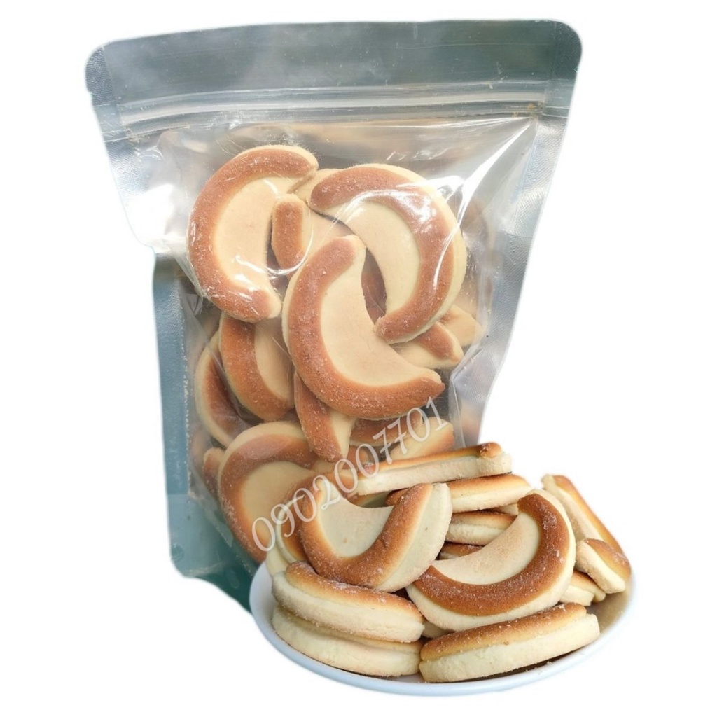 Bánh lưỡi liềm vani bơ sữa thơm ngon , Bánh mặt trăng 100G/200G/500G