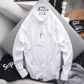 Áo Sơmi Basic lụa vân chéo