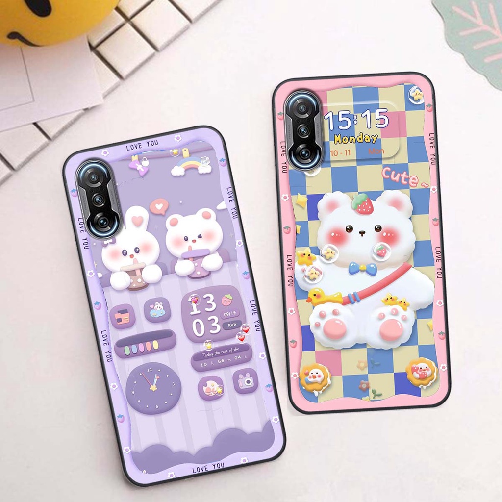 Ốp lưng Xiaomi Redmi K40 / K40 Pro / Gaming in hình gấu cute,bò sữa 3D cute dễ thương bảo vệ điện thoại.