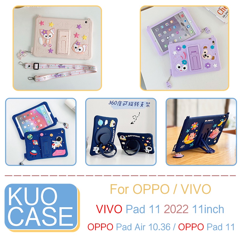 Ốp Máy Tính Bảng Silicon Có Giá Đỡ Hoạt Hình Cho OPPO Pad 11 OPPO Pad Air 10.36 2022 Vivo Pad 11