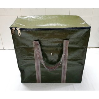 Túi bạt đựng quần áo và hàng hóa loại bạt dày xanh rêu số 1(69×39×59)