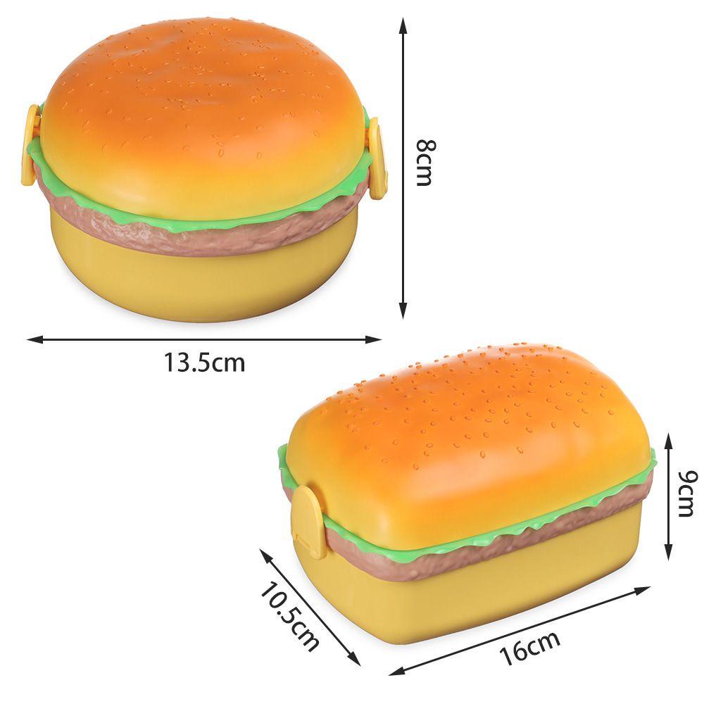 Hộp cơm Hai Tầng Hình Bánh Hamburger Dễ Thương Cho Bé