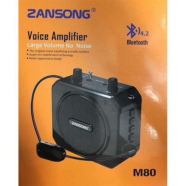 Máy trợ giảng zansong m80 loa trợ giảng dòng micro không dây bluetooth đài fm