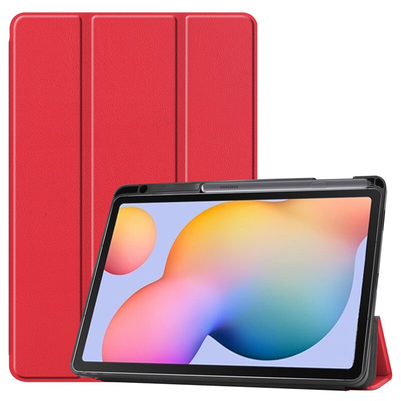 Bao da máy tính bảng PU gấp ba lần chống sốc cho Samsung Galaxy Tab S6 Lite 10.4 2020