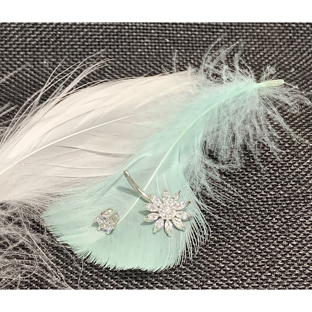 KHUYÊN RỐN HOA HƯỚNG DƯƠNG ĐÁ - KHUYÊN THÉP KO GỈ