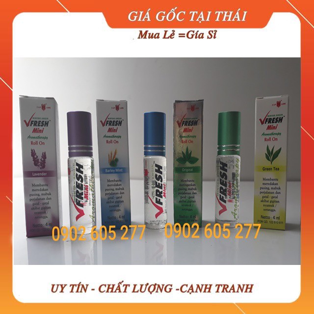 (ảnh thật)Dầu lăn thảo dược vfresh Barley Mint 4ml