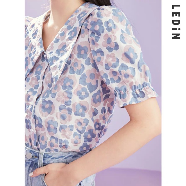 Áo hoa tím Ledin