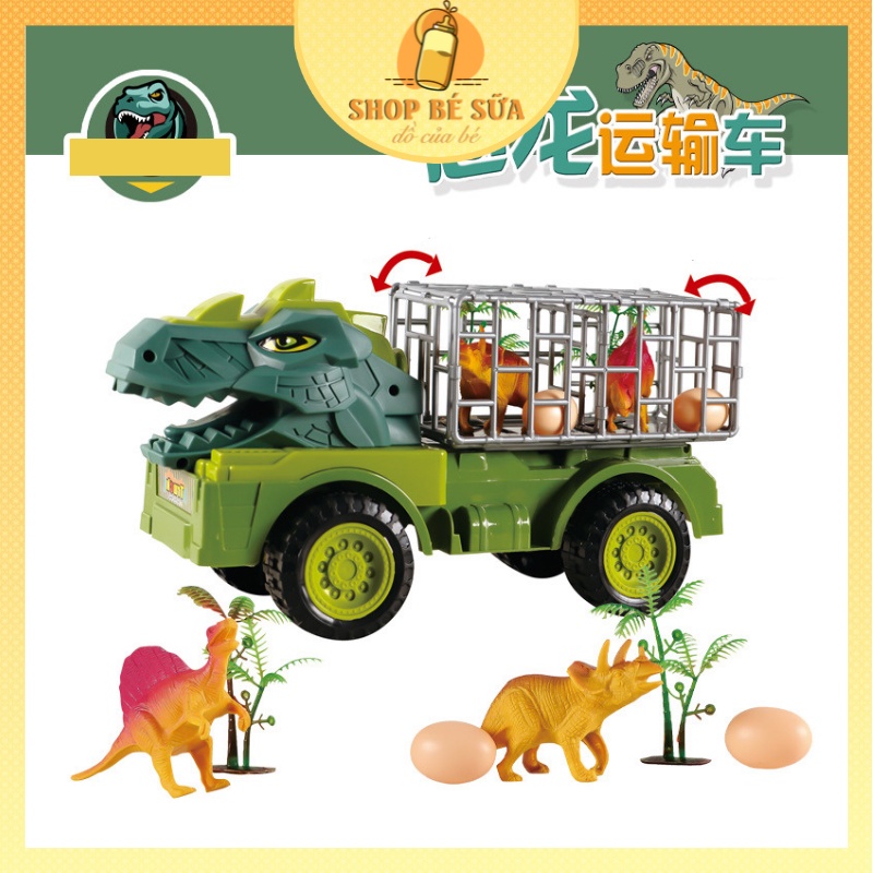 Đồ Chơi Xe Khủng Long Chở Thú , Mô Hình Xe Ô Tô Cho Bé Size To