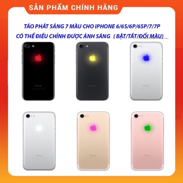 Táo phát sáng 7 màu cho iphone 6/6s/6p/6sp/7/7p