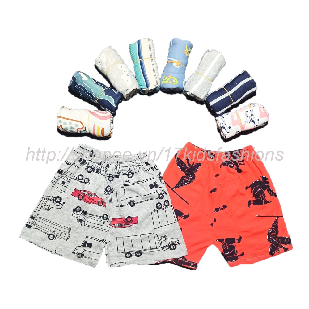 [COMBO 5-10 Chiếc] Quần Đùi Cho Bé, Quần Chục Đùi Cotton Chất Đẹp Cho Bé Trai Bé Gái Từ 7-18Kg KIDS21006