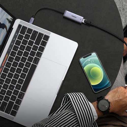Cáp chuyển USB Type C ra Lan 1000Mbps Ugreen 40322 CM483 Chính Hảng (dùng Cho Laptop Smart Phone ,dây dù )