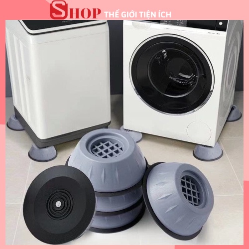 SÉT 4 ĐẾ ĐỆM CAO SU KÊ CHÂN CHỐNG RUNG TIỆN DỤNG CHO MÁY GIẶT TỦ LẠNH 88295 THẾ GIỚI TIỆN ÍCH 88