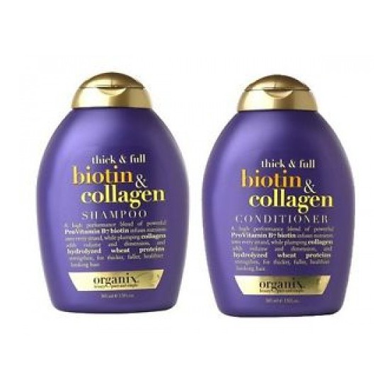 Dầu gội,xả OGX Thick and Full Biotin and Collagen Shampoo 385ml