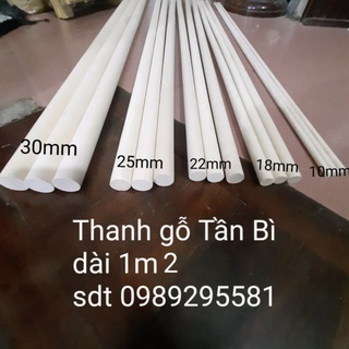 ( Đẹp 100%)Thanh Gỗ Tròn Gỗ Tần Bì Đẹp Dài 1m 2( Đủ Size )