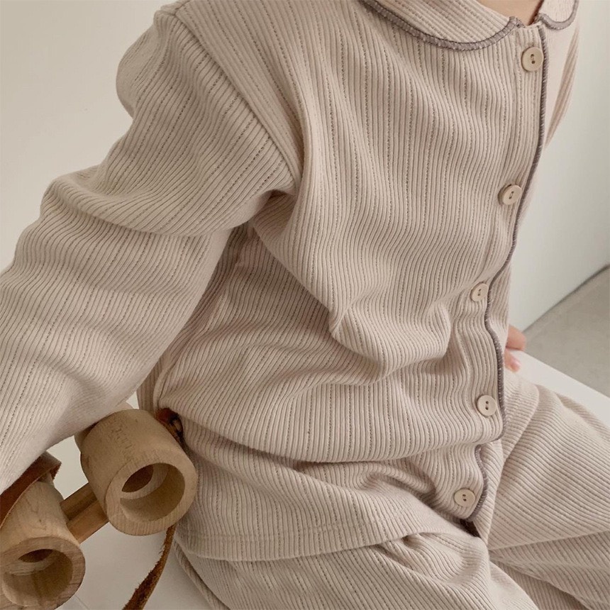 Bộ đồ pijama trẻ em vải mềm cao cấp phong cách Hàn quốc