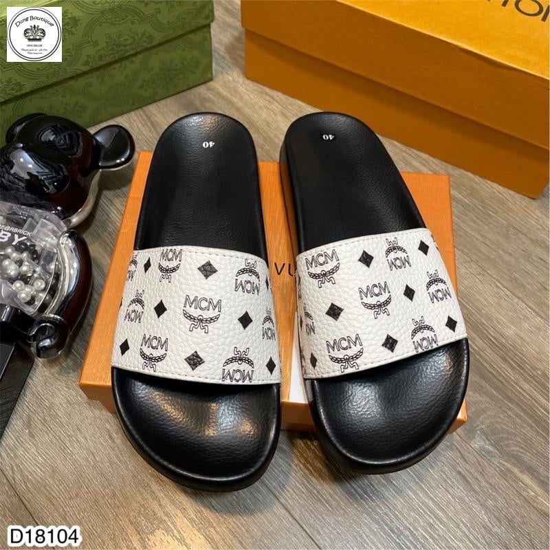🔥HÀNG CAO CẤP🔥Dép quai ngang nam nữ thời trang MCM bản siêu cấp full size 38-43