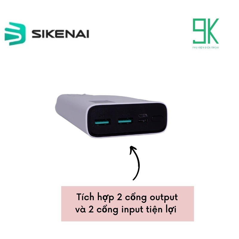 [QC 3.0] Pin sạc dự phòng 40w 20000mAh Chính Hãng SIKENAI Power Bank 2 Cổng sạc nhanh ChoIphone , Samssung ,OPPO ,...