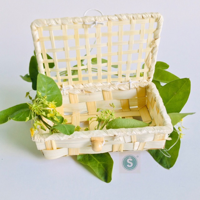 ( SP LÀNG NGHỀ) Hộp Đựng Quà Mây Tre Đan Thủ Công