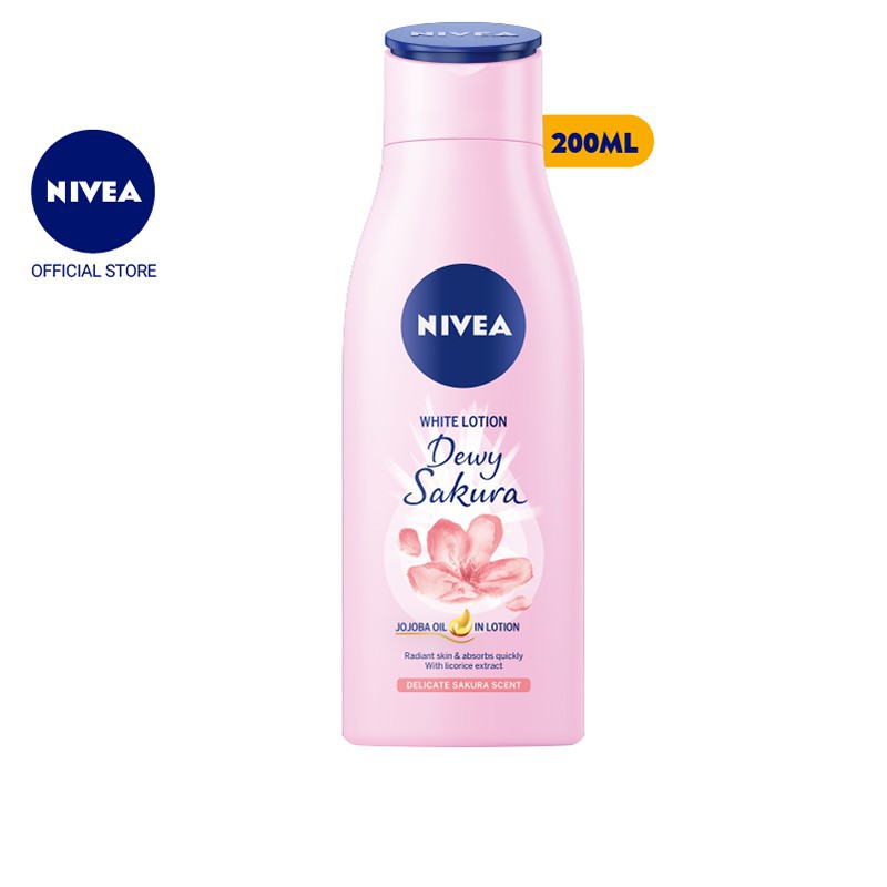 [Mua 1 tặng 1] Hộp sữa dưỡng thể dưỡng trắng NIVEA Dewy Sakura (350ml) 85703 + sữa dưỡng thể Dewy sakura 200ml | BigBuy360 - bigbuy360.vn