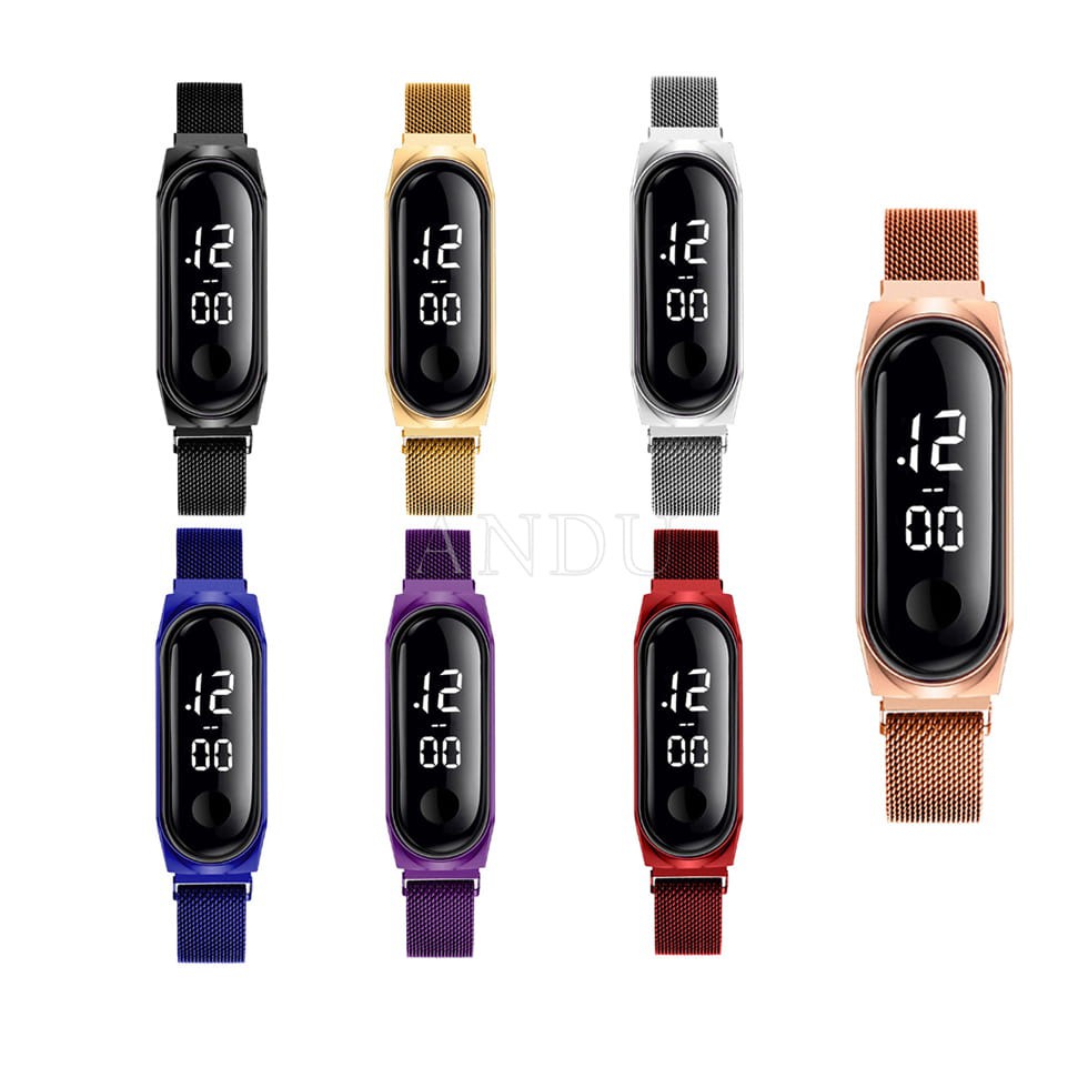 Đồng Hồ Nữ AISHIKI Màn Hình Led, Chống Nước, Dây Hợp Kim, Khóa Nam Châm Hợp Thời Trang