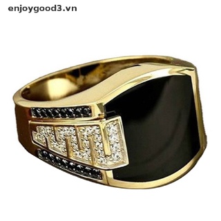 //Enjoy shopping // Men's Fashion  Ring Natural Charm Black Sapphire Gemstone Diamond Ring Jewelry  .