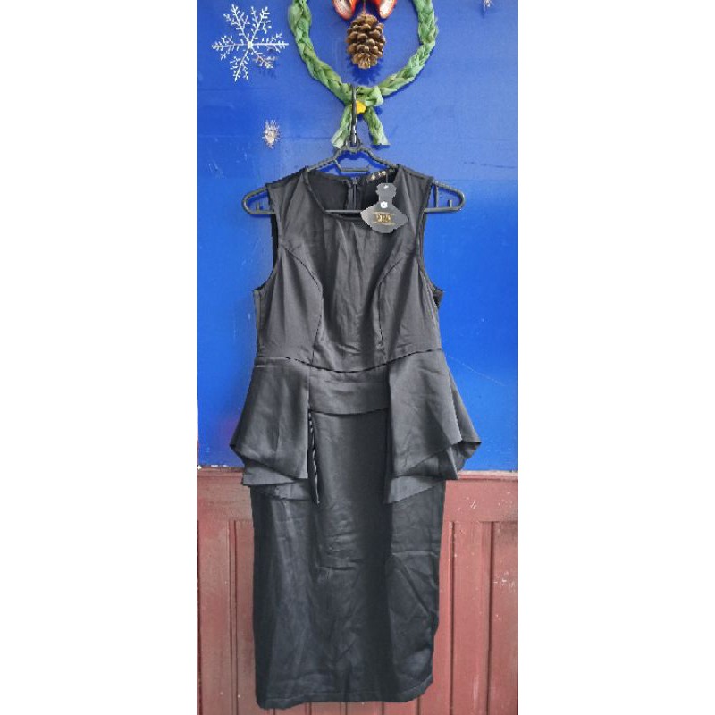 Đầm peplum đen Quảng Châu - Hàng có sẵn