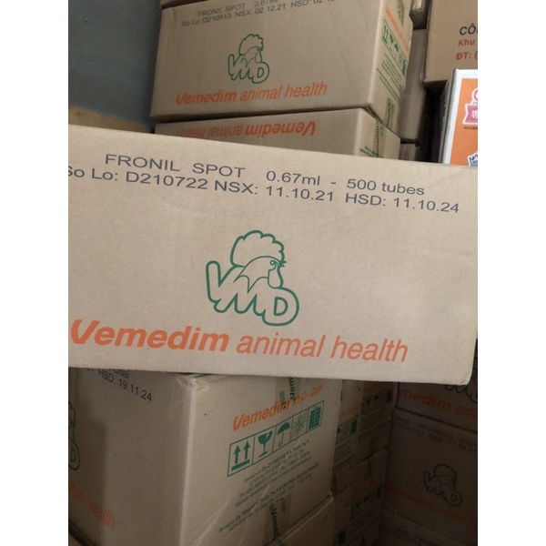 (Hộp 5ống) Nhỏ gáy ve rận cho chó Fronil post 0,67ml