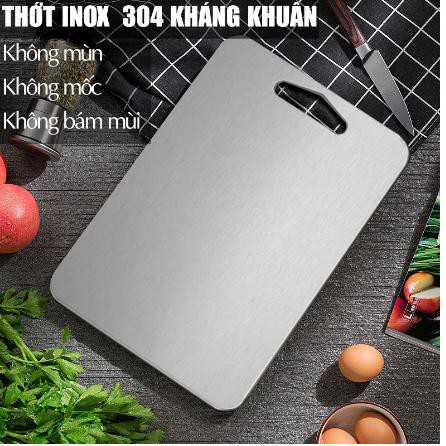 Thớt VĨNH CỬU  Inox 304 Kháng Khuẩn Cừờng Lực- Vệ Sinh Dễ Dàng- Rã Đông Nhanh - Chống Ẩm Mốc